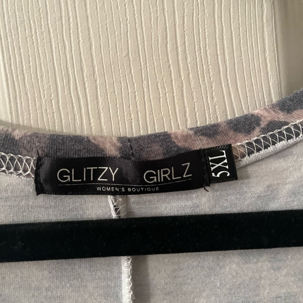 5X Glitzy Girlz Cozy Chic Leopard Print Cardigan - Picture 5 of 6